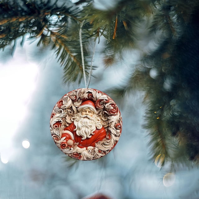 Decoración Navideña Plana Estilo Árbol de Navidad, Decoración Del Hogar, Adornos para El Coche