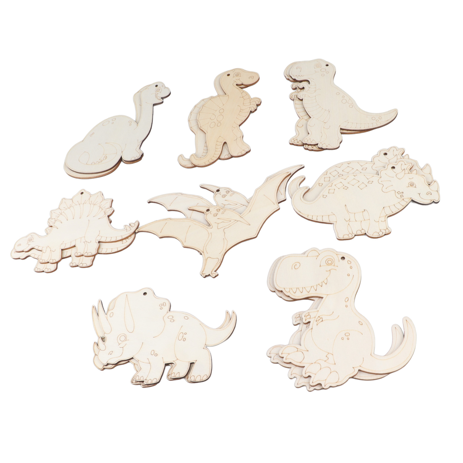 Dinosaur Wood Cutouts Wooden Dinosaur Animal Cutouts Unfinished Wood