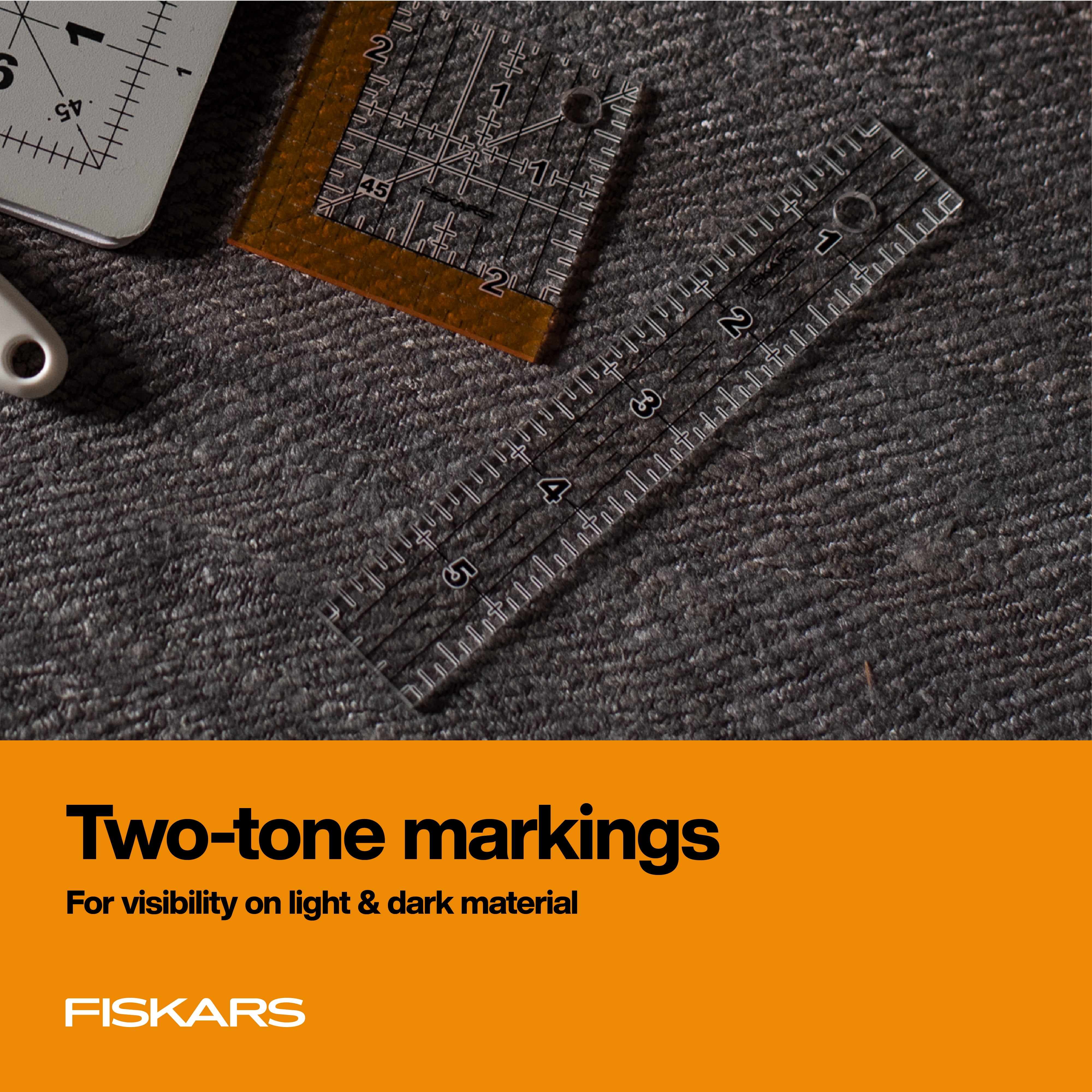 (3 pack) Fiskars Acrylic Sewing and Quilting Ruler with Gridlines, 1" by 6", Clear, 1 Count