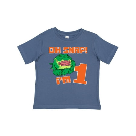 

Inktastic Oh Snap! I m 1 Cute Green Alligator Gift Baby Boy or Baby Girl T-Shirt