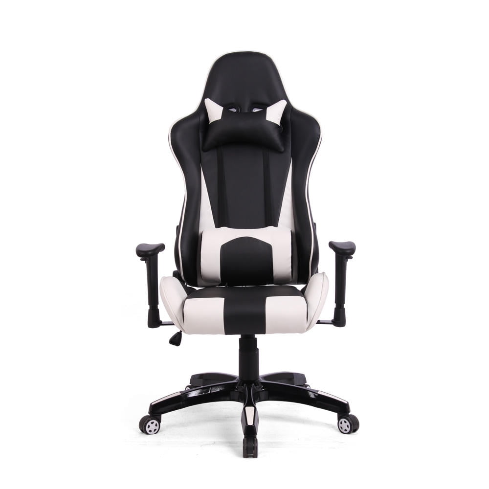 Black Moustache® Top Gamer Ergonomic Racing Gaming Chair With Footrest