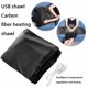 thumbnail image 3 of Injueey Invierno viaje senderismo calefacción chal fiesta banquete niñas calentamiento pañuelo señoras calentador capa Poncho regalo de Suministros térmicos Negro Injueey HA071738-01, 3 of 6