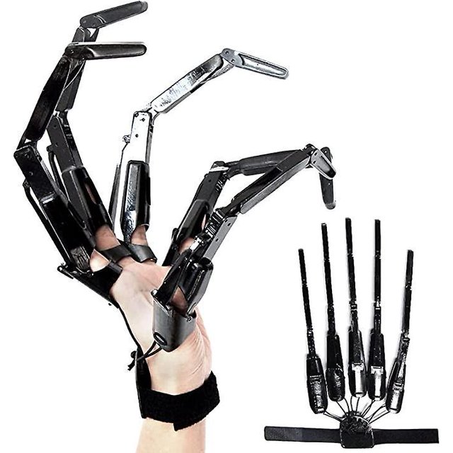1 par de dedos articulados de Halloween, extensor de garras de hueso de esqueleto realista con articulación Flexible