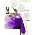 thumbnail image 2 of Purple Table Cloth, Boho Modern Floral Abstract Ombre Leaf White Waterproof Tablecloth for Square Tables, Reusable Washable Fabric Table Cover for Restaurant Kitchen Dining Tables 60"x60", 2 of 6