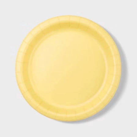 20ct 8.5" Disposable Dinner Plates Yellow