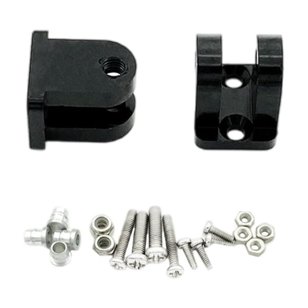 2 piezas de repuesto de soporte de amortiguador delantero de metal RC para WPL D42 Negro