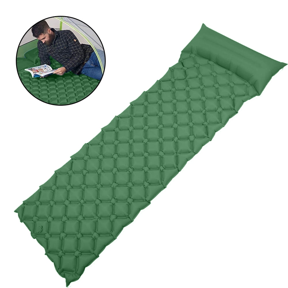 Inflatable Camping Mattress Backpacking Sleeping Pad Hiking Ultralight Air Mat 