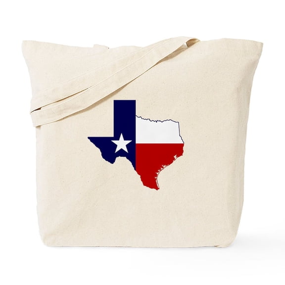 CafePress - Texas Flag On Texas Outline Tote Bag - Unisex Canvas Tote Bag, Beige, 1-Piece