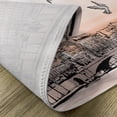 thumbnail image 5 of Ambesonne Paris Place Mats Set of 4, Sketch of Eiffel Tower, Standard Size, Peach Grey, 5 of 6