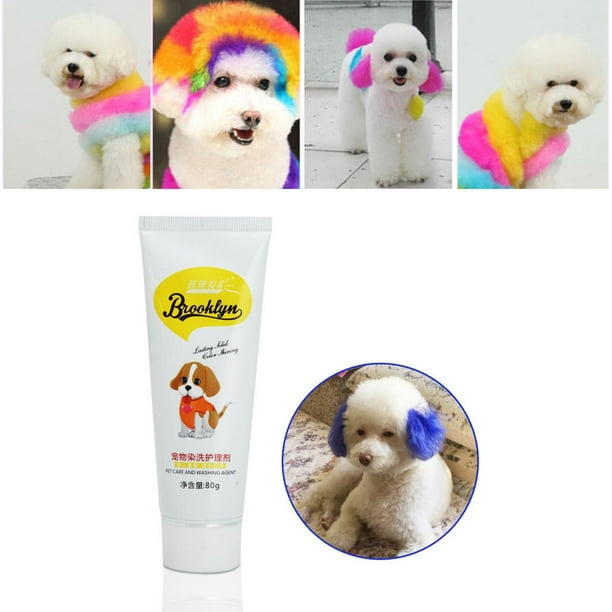 Xuanheng Dog Hair Dye Pet Care Safely Professional Bright Color For Dogs Cat Supplies Dark Red Other 14.5cmx3.5cm