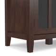 thumbnail image 6 of Artisan 66 inch Wide Solid Wood Wide 4 Door Storage Cabinet in Russet Brown, 6 of 7