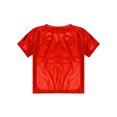 thumbnail image 4 of Doomiva Boys Girls Modern Hip Hop Jazz Dance Outfit Kids Metallic Shiny Short Sleeve T-shirt with Sparkly Jogger Pants Red 160, 4 of 7