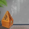 thumbnail image 4 of Pirámide de madera antigua Caja de aromaterapia Quemador de incienso Decoración interior del hogar (A) Ndcxsfigh Nuevos Originales, 4 of 6