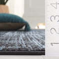 thumbnail image 4 of SAFAVIEH Mila Heidi Geometric Striped Polyester Area Rug, Dark Blue/Black, 6'7" x 6'7" Square, 4 of 9