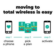 Total Wireless Alcatel Myflip, 4GB, Black- Prepaid Phone