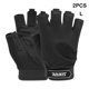 thumbnail image 3 of Guantes deportivos Naiovety para gimnasio entrenamiento con mancuernas medio dedo Negro/L, 3 of 6