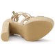 thumbnail image 5 of Sandalias De Tacón Grueso Grueso Plataforma Cordón Arriba Para Mujer Beige 38, 5 of 7