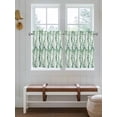 thumbnail image 2 of Green Weeping Eucalyptus 2 Panel Kitchen Curtains for Small Windows, Spring Summer Country Leaves Bathroom Tier Curtain, Short Window Treatment for Bedroom/Living Room 55"x36", 2 of 6