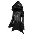 thumbnail image 4 of Tiweut Hoodies for Womens Fashion Hoodies Dark Punk Gothic Printed Long Sleeve Hooded Irregular Sweater Tops Black,L, 4 of 6