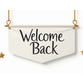 thumbnail image 4 of Welcome Back Banner Decorative Stars Twirls Design Celebratory Backdrop Perfect Party Supplies Reception Decorations Office Events Photography Props, 4 of 4