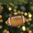 thumbnail image 2 of Northlight Football Glittered Glass Christmas Ornament - 3.5" - Brown, 2 of 5