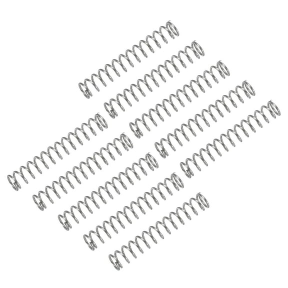 10Pack Compression Spring, 304 Stainless Steel 4mm OD 0.5mm Wire 25mm Length Mechanical Spring for Shop Home Repair Project, Silver Tone