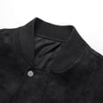thumbnail image 6 of ohmzyzo Mens Faux Leather Bomber Jackets Classic Style Motorcycle Jackets Full Zip Turndown Collar Coats Windproof Patchwork Outerwear XL, 6 of 8