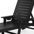 thumbnail image 6 of WestinTrends Aruba Outdoor HDPE Patio Chaise Lounge With Wheels & Cup Holder, Black, 6 of 13