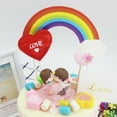 thumbnail image 2 of KAKOWELY 24 adornos para tartas con forma de corazón, románticos y románticos para San Valentín, para bodas y fiestas., 2 of 5