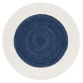 thumbnail image 2 of SAFAVIEH Braided Celinda Solid Polyester Reversible Area Rug, Navy/Ivory, 6' x 6' Round, 2 of 7