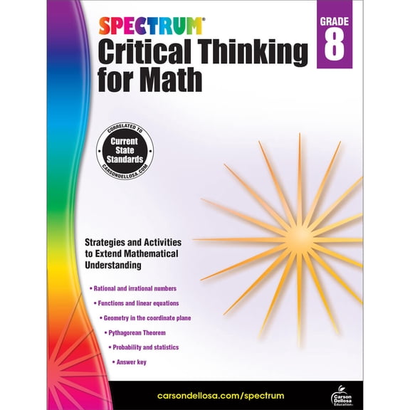 Pre-Owned Spectrum Critical Thinking for Math, Grade 8: Volume 50 (Paperback) 1483835561 9781483835563