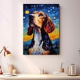 thumbnail image 2 of Bluetick Coonhound Dog Unframed Starry Night Van Gogh Inspired Dog Pet Family Animal Friend Peace Oil Painting Art Print Canvas Wall Decor, 2 of 4