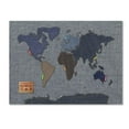 thumbnail image 2 of Trademark Art 'Denim World Map' Canvas Art by Michael Tompsett, 2 of 4