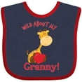 thumbnail image 3 of Inktastic Wild About My Granny Boys or Girls Baby Bib, 3 of 4