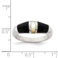 thumbnail image 3 of Diamond2Deal 925 Sterling Silver White Mother Of Pearl Wedding Band Ring Size 8 for Women, 3 of 8