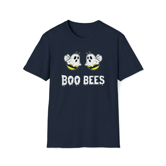 Boo Bees, Gildan Unisex Softstyle T-Shirt, Bee Ghost Graphic Tee, S-3XL