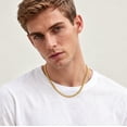 thumbnail image 3 of APSVO 18K Gold Plated Chains for Men Women 3mm/5mm/8mm Cuban Curb Link Necklace Fashion Stuff Birthday Christmas Jewelry Gifts Teen Boys Girls Stocking Stuffers Kids 16/18/20/22/24/26/28 Inch, 3 of 7