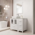 thumbnail image 6 of walsport 12 Inch Narrow Bathroom Storage Cabinet with 3 Drawers for Bathroom Vanity Side Extension Freestanding Vanity Cabinet Base with Tempered Glass Top White, 6 of 6