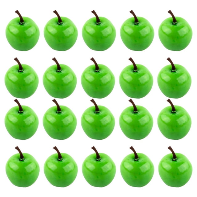 20pcs Plastic Artificial-Apples Fruits Lifelike Kitchen Fake Fruit Home Decor