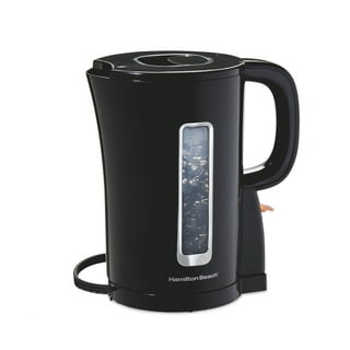 Hamilton Beach Stainless Steel Electric Kettle with LED Light Ring, 1.7  Liter Capacity, 41037 