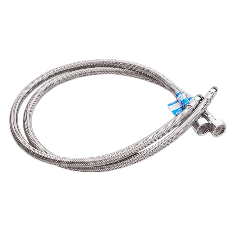 Etereauty 1PC Stainless Steel Drinking Water Hose Heavy Duty Flexible Hose Hot and Cold Water