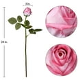 thumbnail image 4 of 5 Pcs Artificial Roses Flowers 24" Real Touch Silk Roses Bouquet Long Stem Fake Roses for Flower Arrangements Home Party Wedding Table Centerpieces, Pink, 4 of 6