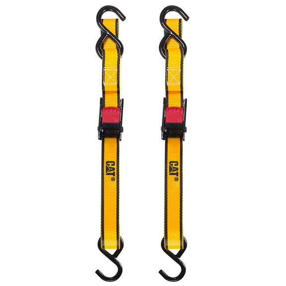 Cat 2 Piece 1-1/2 Inch x 12 Feet Cam Buckle Strap Set with Soft Loops (500/1500) - 980071N