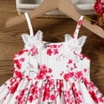 thumbnail image 5 of MEZZALL Toddler Girls Sleeveless Floral Prints Spaghetti Straps Dress Dance Party Dresses Cozy Sundress, 5 of 6