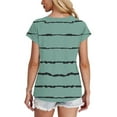 thumbnail image 6 of Summer Fashion Womens Tops 2025 Plus Size Casual Short Sleeve Round Neck Print Ladies Blouse, 6 of 8