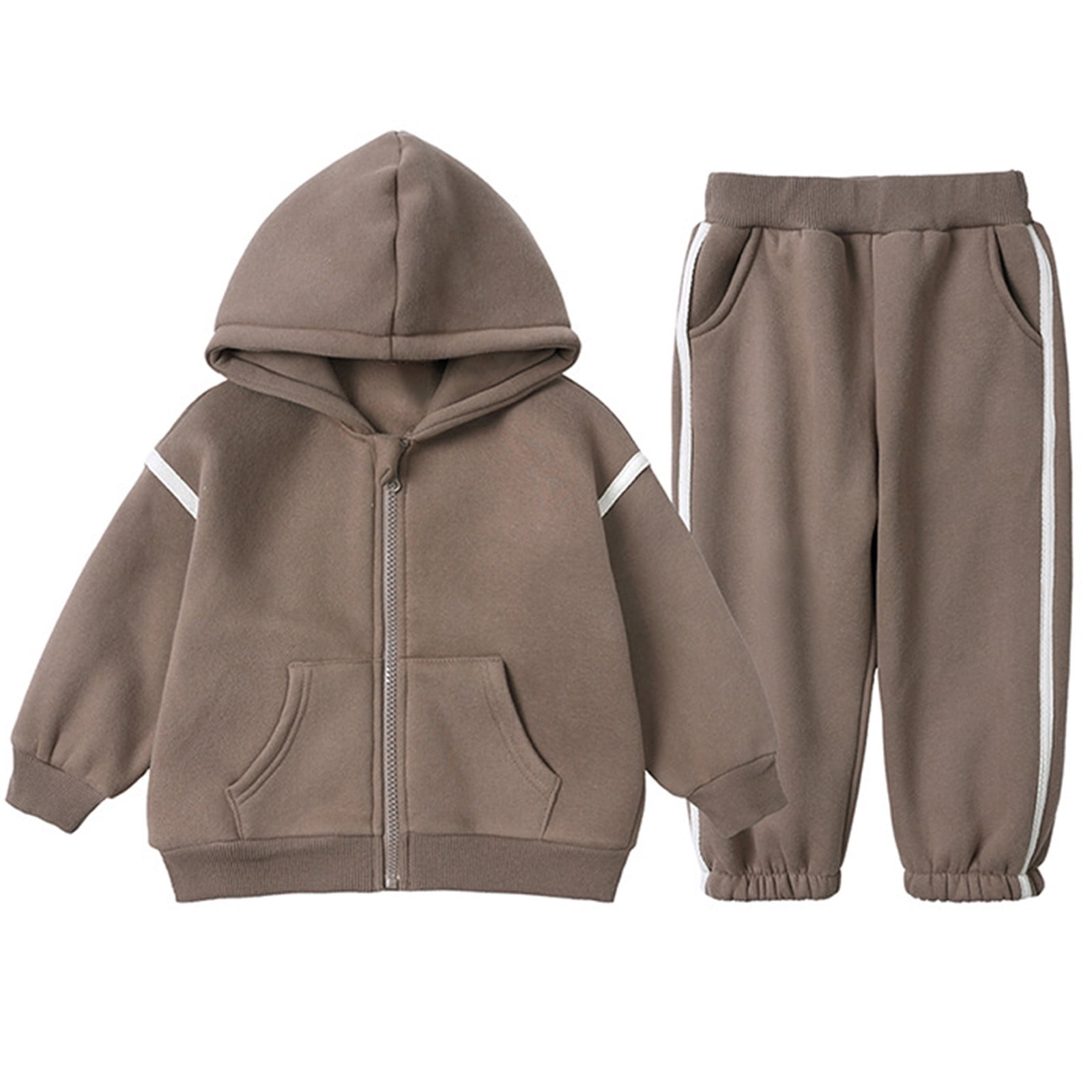 Sweat Capuche Ours Fille Ensembles Fille Polaire Chaud Hiver Sweat A Capuche Mignon Ours Oreille Ensemble Fille Polaire Hiver