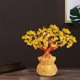 thumbnail image 3 of Chino Lucky Tree Esculturas Bonsai Fortune Trees Adornos de Fortuna para Decoración Dormitorio pequeña sala Muebles de Escritorio Cristal amarillo Macarena Estatua del árbol de la suerte, 3 of 8