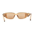 thumbnail image 4 of Womens Art Deco Mod Rectangular Sunglasses Beige, 4 of 4