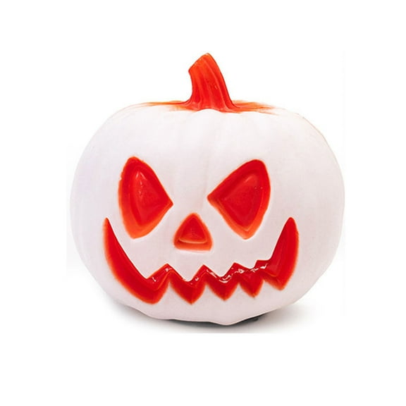 Halloween Pumpkin Jack O Lanterns with Spooky Sound,Creepy Light Up Ghost Pumpkin Statue Table Decor,Sound Activated Glowing Pumpkins Halloween Autumn Fireplace Home Party Decor