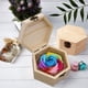 thumbnail image 4 of Jabón de baño con flores de rosa arcoíris con caja de madera, jabón de rosa en caja de regalo, cofre de almacenamiento de bricolaje para aniversario, cumpleaños, boda, día de San Valentín, día de la, 4 of 6